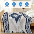 thumbnail image 4 of Blue Beige Boho Cooling Blanket, Lightweight Breathable Summer Throw Blanket with Double Sided Cold Effect,Vintage Ethnic Tribal Southwestern Picnic Beach Blankets Bed Sheet for Hot Sleepers 30"x40", 4 of 8