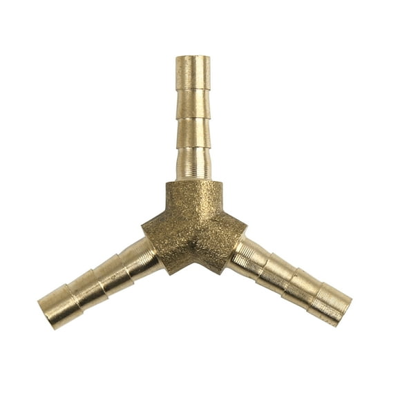 4mm Hose Barb Brass Pipe 3 Way Y Fitting Thread Connector Adaptor for Air Water Gas Oil Pipe