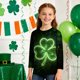 thumbnail image 4 of Blusas y camisas de manga larga con cuello redondo, informales, con estampado del Día de San Patricio, de manga tres cuartos y cuello redondo, para niños de talla mediana y grande., 4 of 6