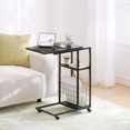 Under Seating Rolling Table with Integrated Power TV Tray with Wheels Slide Under Bedside