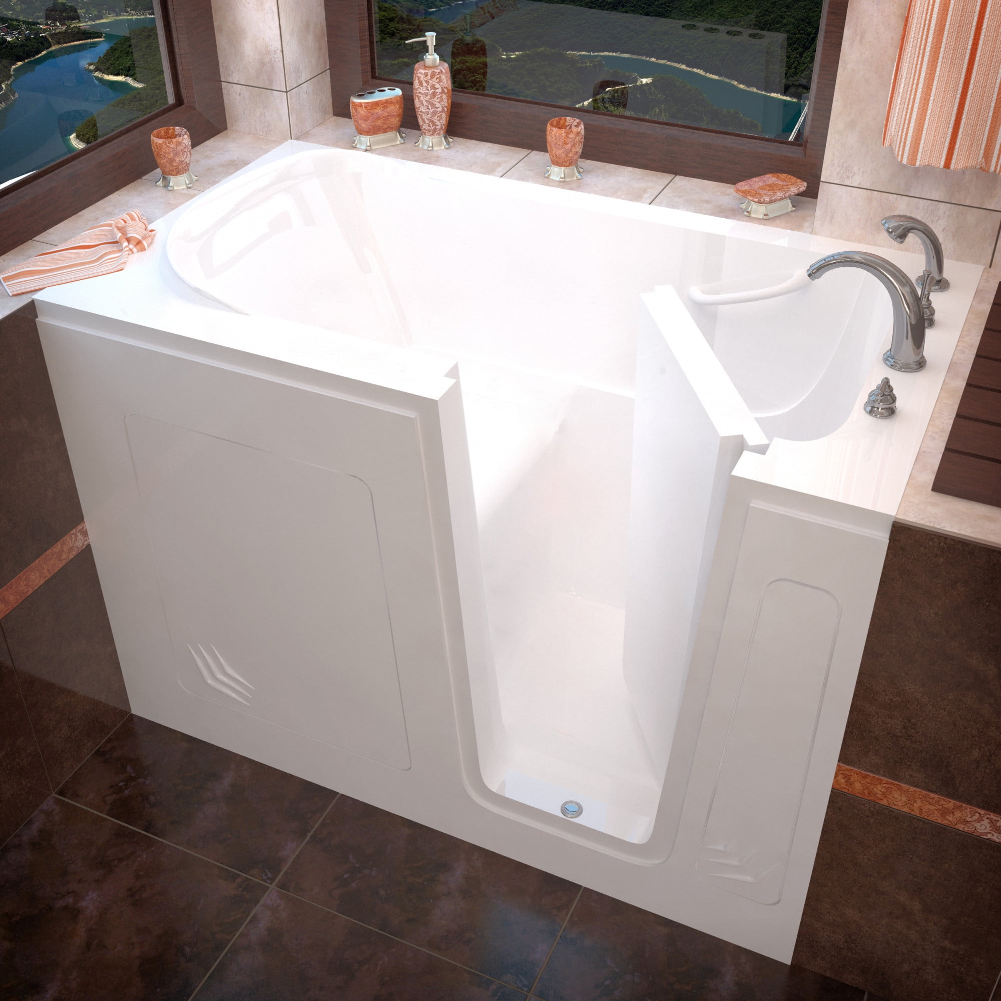 Avano Av3054rs WalkIn Tubs 537/8" Acrylic Soaking Bathtub For Alcove