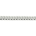 thumbnail image 2 of Auriga 925 Sterling Silver 7mm Beveled Curb Chain Bracelet 8 inch for Women, 2 of 6