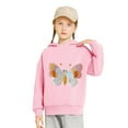 thumbnail image 3 of FAIOROI Little Girls 5T Pink Butterfly Hoodie, 100% Polyester Durable Machine Washable for Everyday & Casual Outings, 3 of 5