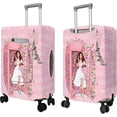 thumbnail image 3 of Travel Luggage Cover Suitcase Girl Protector Storage Fits 18-32 Inch Luggage Flower Luggage Protector Wheel Covers Patterned Travel with Pocket Elastic Luggage Anti-scratch Suitcase Cover S, 3 of 6