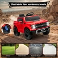 thumbnail image 6 of Ford Ride on Toys, 12V Ford F150 Raptor Battery Powered Ride on Cars with Remote Control, Ages 3+, Red, 6 of 7