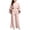 Pink, variant on Sweater Pant Sets Women 2 Piece Outfits Plus Size Cape Sleeve Mock Neck Blouse Knitted Trousers Fall Clothes
