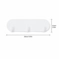 thumbnail image 5 of Magnetic Refrigerator Side Hooks Magnetic Organizer Rack with 3 Rows for Kitchen Towels Keys Oval No Drill Waterproof Storage Hanger White 2 Pack 7.8x2.5in White, 5 of 5