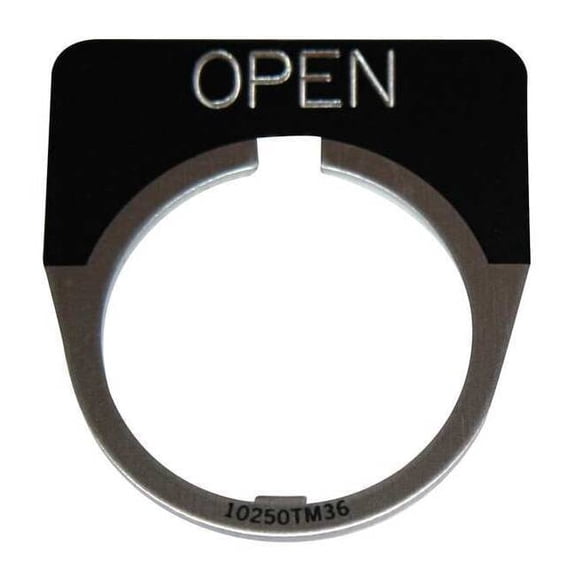 Eaton Cutler-Hammer Legend Plate,Half Round,Open,Black 10250TM26