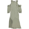 thumbnail image 1 of bar III Womens Cold Shoulder A-line Dress, dustyolive, S, 1 of 2