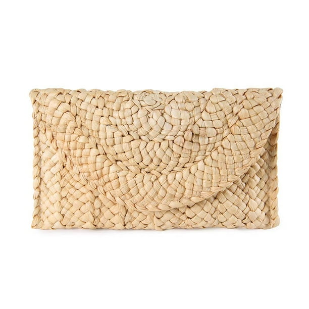Mercita Women Straw Evening Clutch Purse Summer Beach Handbag Straw