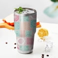 thumbnail image 4 of 30oz Pioneer Flower Floral Print Pattern Tumbler, Double Wall Vacuum Insulated Cup, BPA-Free Leak Proof Lid & Reusable Straws, Hot 12h, Cold 34h, 4 of 6