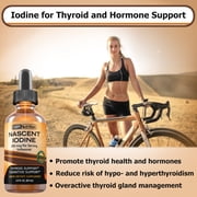 SBR Nutrition Nascent Iodine Liquid Drops | Daily Supplement For Immune Support, Thyroid Support, Hormonal Balance, Weight Support | Boost Metabolism, Focus & Energy | Unflavored, 600 svgs, 2 fl oz