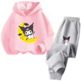 thumbnail image 3 of Conjunto de sudadera con capucha Kawaii Kuromi para niños y niñas de 3 a 14 años, sudadera informal de calle Kawaii, para deportes al aire libre, 3 of 5