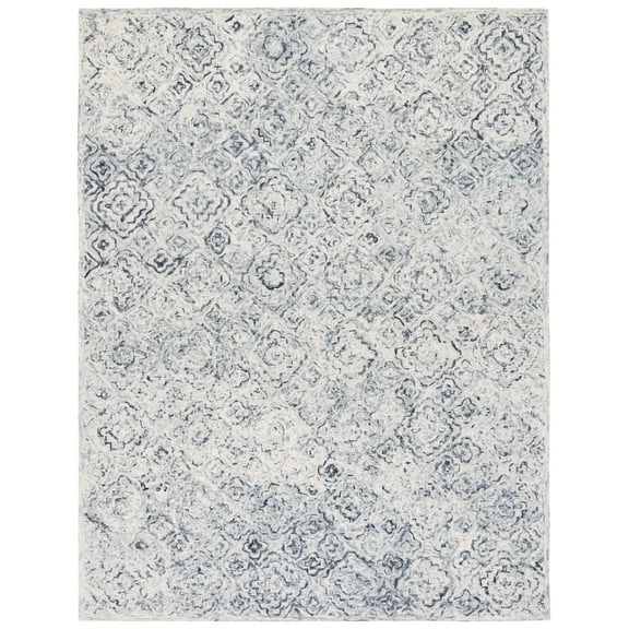 SAFAVIEH Micro-Loop Adamina Medallion Area Rug, Grey/Beige, 8' x 10'