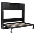 thumbnail image 5 of Euroco Full Size Murphy Bed with Cabinet, Storage Wall Bed for Guest Room, Black, 5 of 16