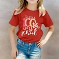 thumbnail image 2 of Big Kid Children's Printed Round Neck Short Sleeved T Shirt For Boys And Girls Long Sleeve Toddler 2 Cute Toddler Shirts Girls 2t Undershirt Oleander Size 16 Birthday Girl 4t Size 8-9 Years Red, 2 of 4
