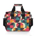 thumbnail image 7 of FORMRS Insulated Cooler Bag 24 Cans Capacity Soft Leakproof Lunch Box with Side Pockets, Retro Geometric, 7 of 7
