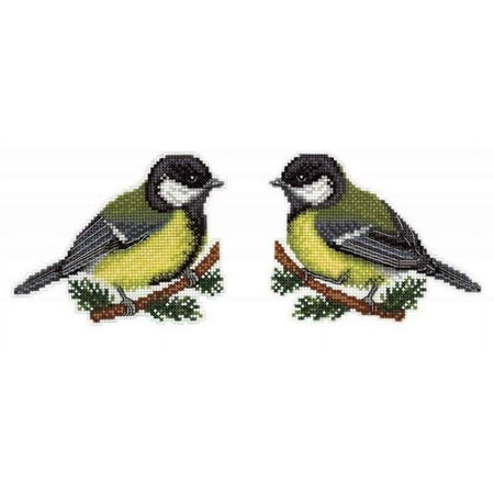 UPC: 4627077369807 | Cross Stitch Kit Birds P-157 / SR-157 MP Studia Green Yellow Needlework