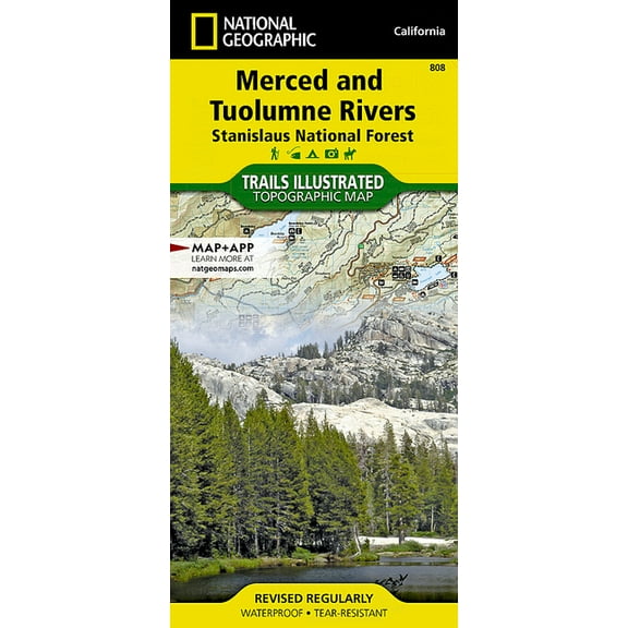 National Geographic Maps: Trails Illustrated: Merced and Tuolumne Rivers [stanislaus National Forest] - Folded Map