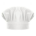 thumbnail image 1 of TOPTIE Chef Hat for Kid & Adult, Cotton Elastic Adjustable Kitchen Cooking Baking Hat-White-M, 1 of 7