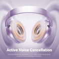 thumbnail image 4 of Mahipey Y01 Wireless Over-Ear Headphones with Active Noise Cancelling,Hi-Res Audio,48H Playtime,Foldable Design Bluetooth Headphones for iPhone/Samsung/Android/PC(Purple), 4 of 10