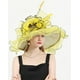 thumbnail image 3 of Women's Kentucky Derby Church Dress Hat Wide Brim Leaf Flower Bridal Shower Hat, 3 of 5