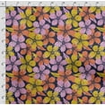 thumbnail image 4 of Soimoi Floral Print,Cotton Cambric Quilting Fabric Sold by The Yard- 42 Inch Wide Medium Weight Cotton Fabric SewingSupplies -Blue, 4 of 5