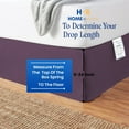thumbnail image 6 of HNB Store Pleated Bed Skirt Easy Fit 18" inch Drop | Microfiber Made | Olympic Queen | Plum, 6 of 8