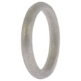 thumbnail image 2 of Anillo único de silicona con punta apilable para bodas - Plata de ROQ para mujer - Anillo de 5 mm, 2 of 2
