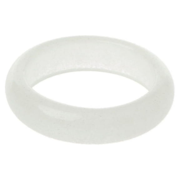 Necvior Rarely 8mm Wide Natural Fluorite Luminous Stone Glow Ring Gift for Couple Friend