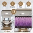 thumbnail image 5 of Window Privacy Film Purple Geometric Stained Glass Window Film Decorative Sun Block Window Cover Ombre Modern Abstract Art Window Clings Static Adhesive Sticker for Bathroom 23.6"x59", 5 of 7