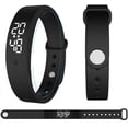 thumbnail image 2 of Montre Réveil Vibrante pour Gros Dormeurs, Bracelet à Vibration Silencieuse avec Conception Résistante à l'Eau, Traqueur de Sommeil Ajustable et Rappel Silencieux pour Hommes et Femmes, Noir, 2 of 2