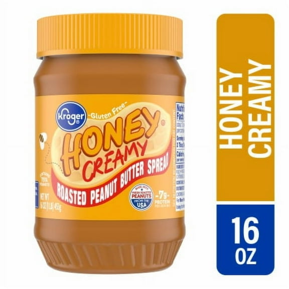 KR Honey Peanut Butter Spread Creamy 16 oz.