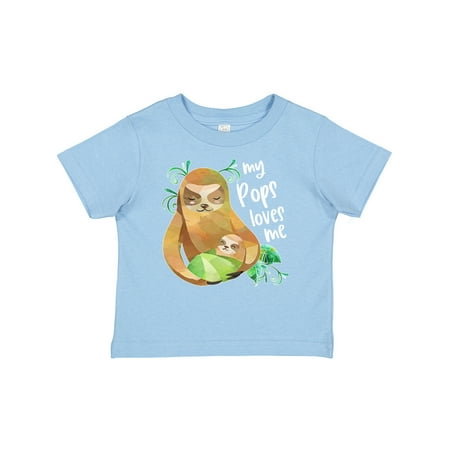 

Inktastic My Pops Loves Me- Cute Sloth and Baby Gift Baby Boy or Baby Girl T-Shirt