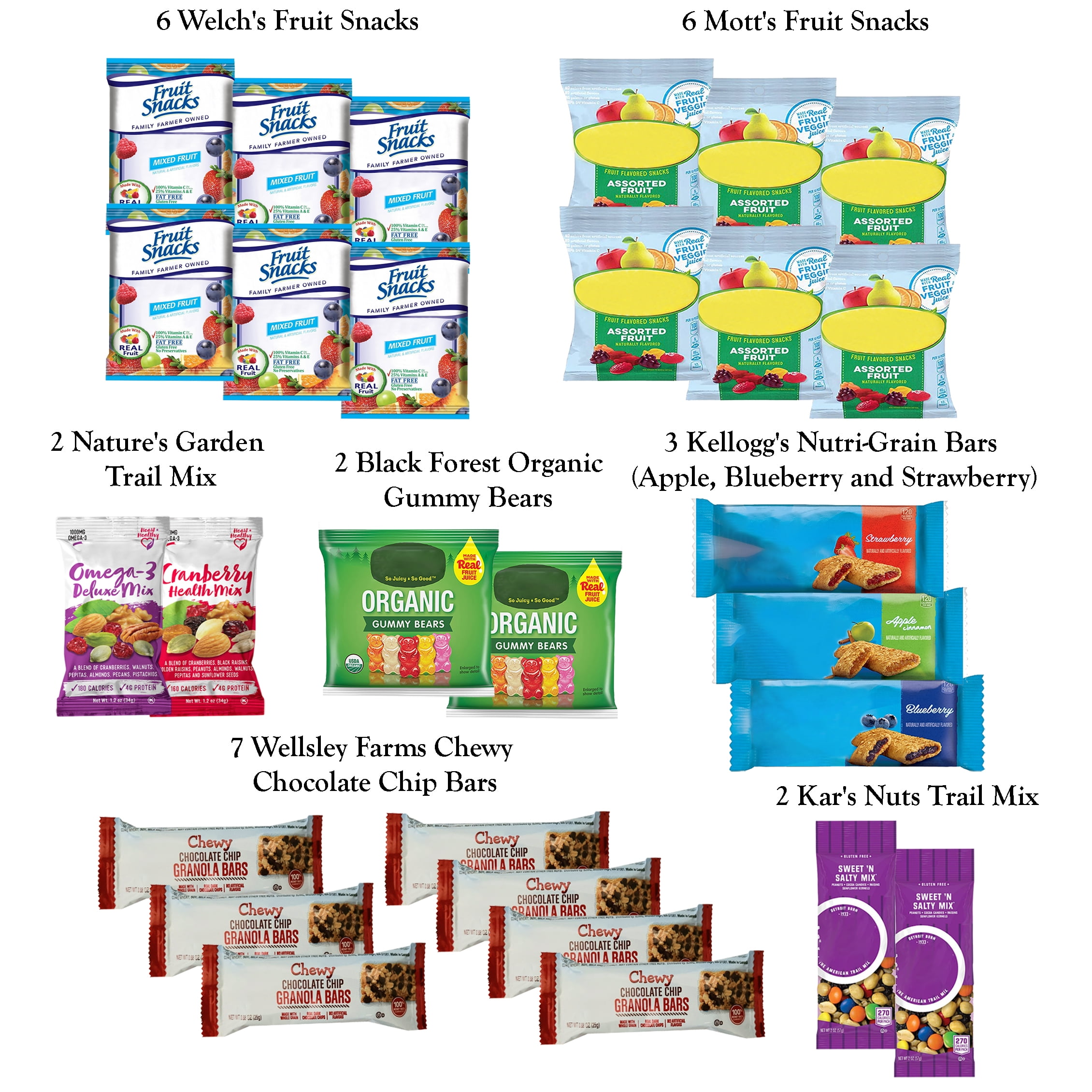 Foxy Fane Gift Box Holiday Healthy Snacks and Treats 60-Count