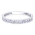 thumbnail image 3 of 1/10 CT Princess Cut Natural White Diamond Stackable Engagement Band Ring In 14K White Gold Plated 925 Sterling Silver (Color: I-J, Clarity: I2-I3, 0.10 Cttw) -7, 3 of 7