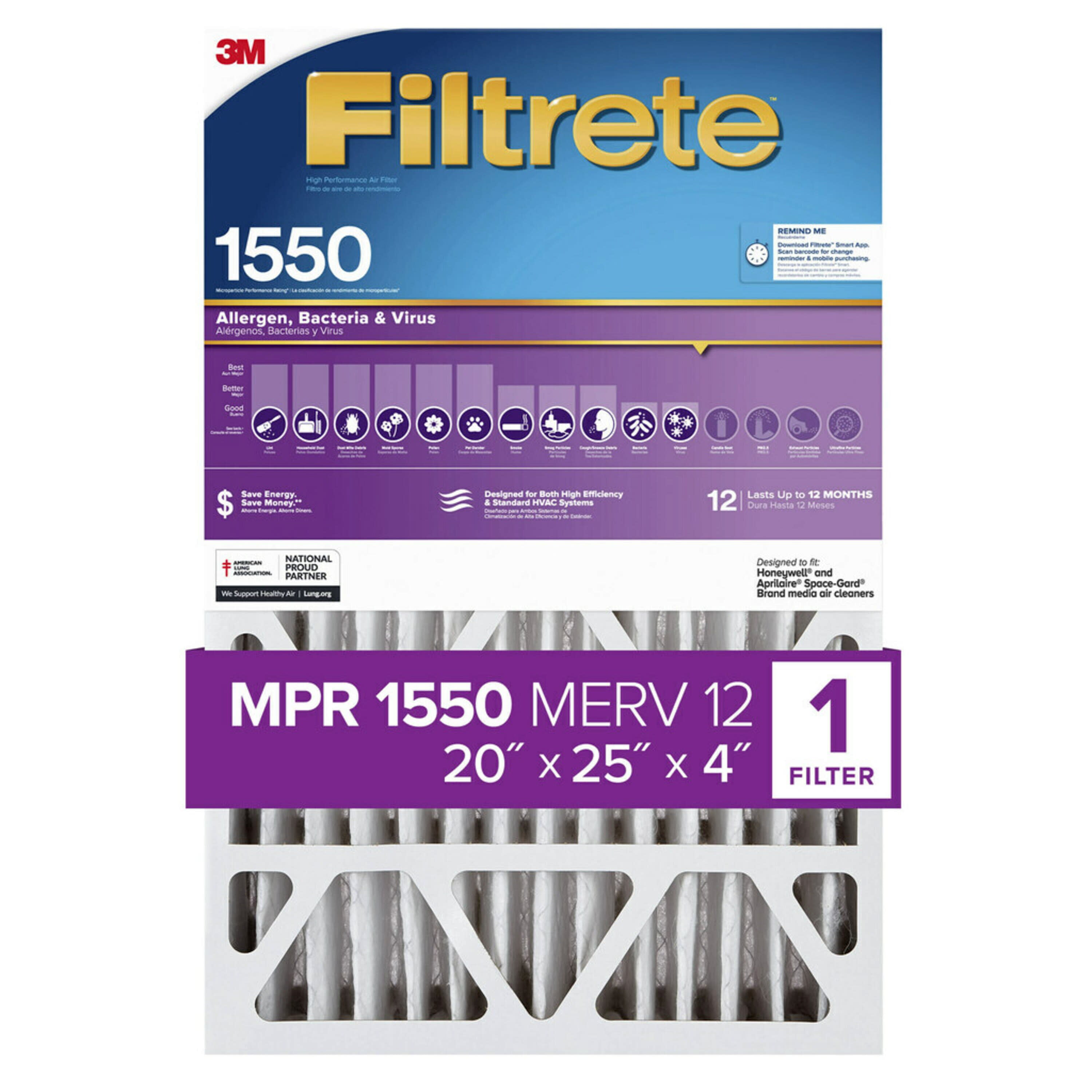20x25x1 Air Filter Merv 12 13 Pack Bulk Filtrete 11 Honeywell 8 Pleated 3M 