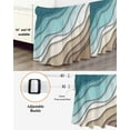 thumbnail image 3 of Abstract Geometric Bed Skirt Teal Brown Gradient Waves Beach Bed Skirts Queen Size 18 Inch Drop, Wrap Around Dust Ruffle&nbsp;Bedskirt with Adjustable Elastic Belt for Queen Size Beds, 3 of 7