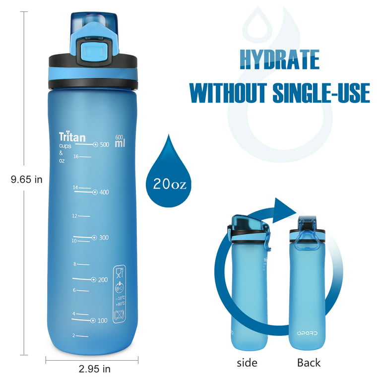 ReaNea Water Bottle 24 fl oz Pack of 2, Sport Water Bottles, BPA Free,  Reusable Clear Water Bottles