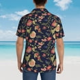 thumbnail image 4 of Sikiie Flower Print Men's Hawaiian Shirt, Summer Beach Button Pocket Short Sleeve T-Shirt,XX-Large, 4 of 7