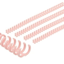 Uxcell 12mm(1/2") Plastic Spiral Binding Coils, 25 Pcs Binding Spirals 85 Sheet Capacity 3:1 Pitch Binding Spirals for Binding Paper Sheets, Light Pink
