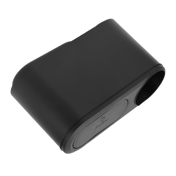 Bote de basura para automóvil Unique Bargains con soporte para taza, colgante para asientos delanteros y traseros, color negro, 1 pieza
