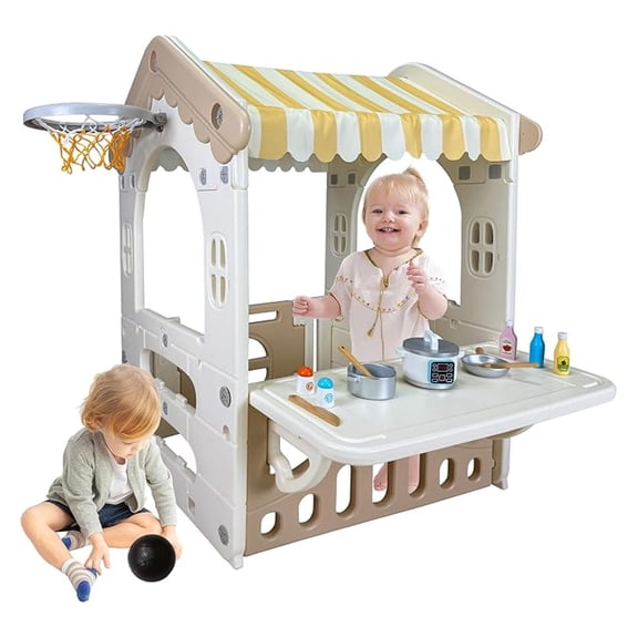 YHKJ Indoor/Outdoor Toddler Cottage Playhouse