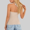 thumbnail image 5 of Wowcloth Women's V-neck Halter Top, Sleeveless with Tie Neck, Solid Color Ruffle Detail, Casual and Fashionable for Daily Wear and Party, 5 of 9