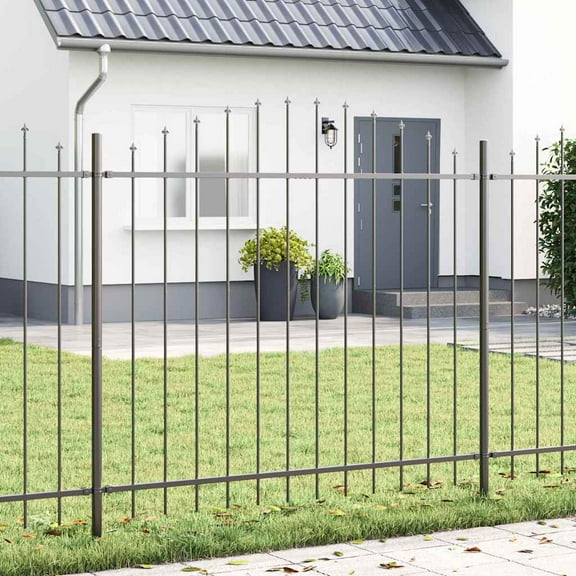 vidaXL Garden Fence Gray 340 x 150 cm