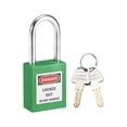 thumbnail image 1 of Candado Uxcell Lockout Tagout con llave, acero y nylon, verde claro, 1 pieza, 1 of 4