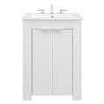 thumbnail image 4 of Modway Maybelle Modern Wood/Ceramic Bathroom Vanity in White, 4 of 11