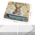 thumbnail image 2 of Rabbit Wash Your Paws Printed Mouse Pad, 10"x12", Square Mouse Pad, Cloth with Rubberized Base, Standard, 2 of 8