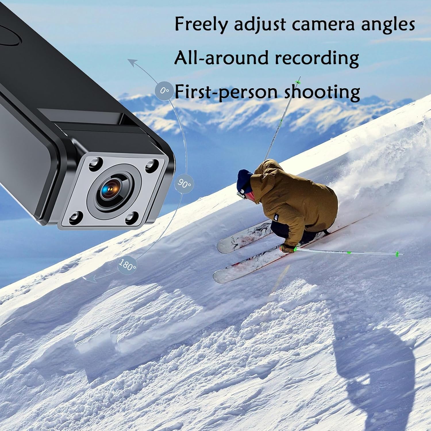 Ultra Hd 2-in-1 Sports Video & Audio Recorder, 1080p Wearable Body Camera, 180° Freely Rotating Lens with Night Vision, for Capturing Beautiful Moments (1pc)