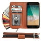 thumbnail image 2 of Funda tipo cartera para iPhone 7 Plus y 8 Plus con cordón y tarjetero de piel sintética., 2 of 5